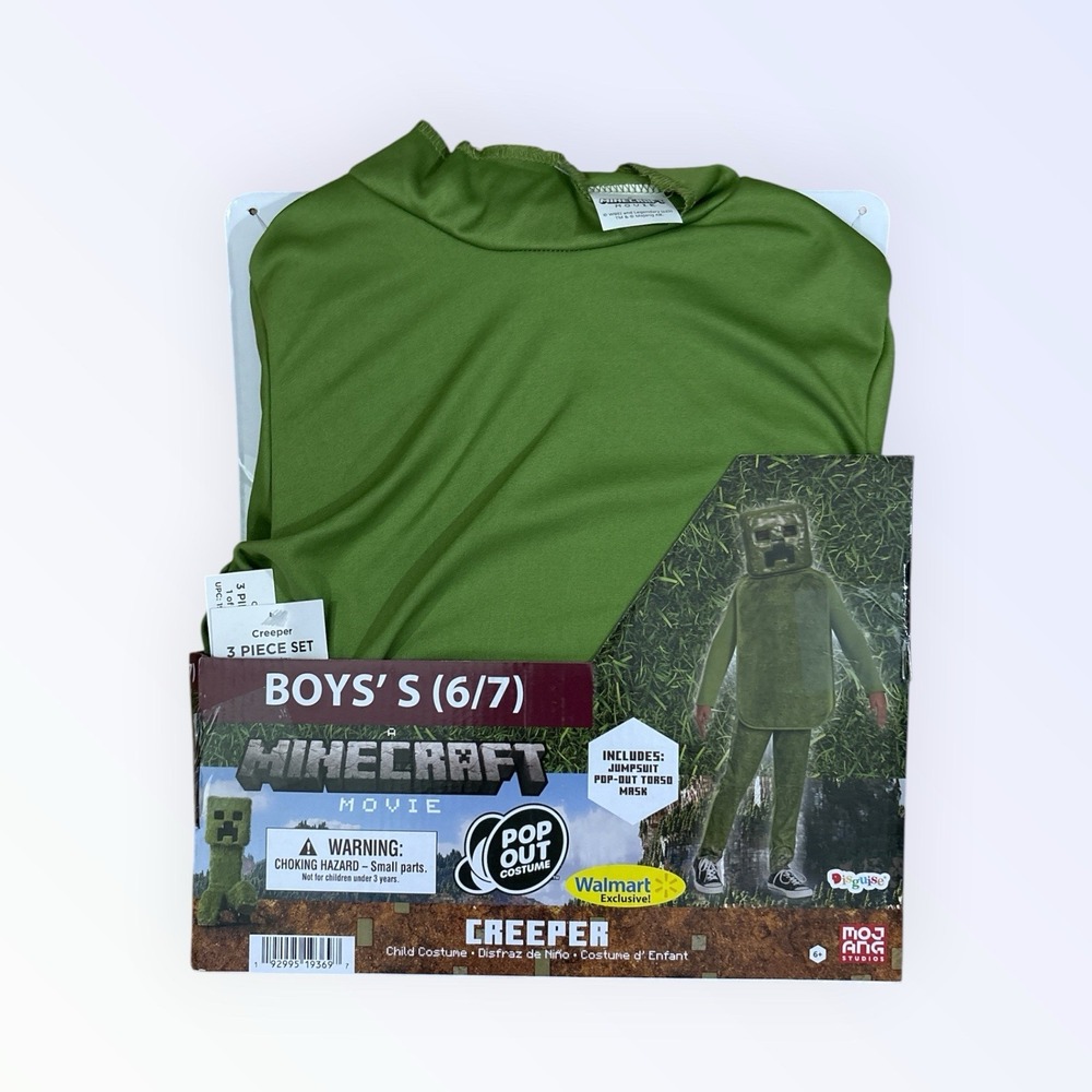 Minecraft Movie Creeper Costume Boys S 6/7 Pop Out Walmart Exclusive Disguise